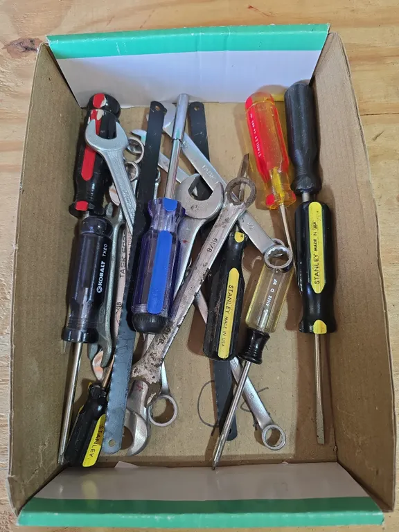 Assorted Screwdrivers, Wrenches & Hand Tools