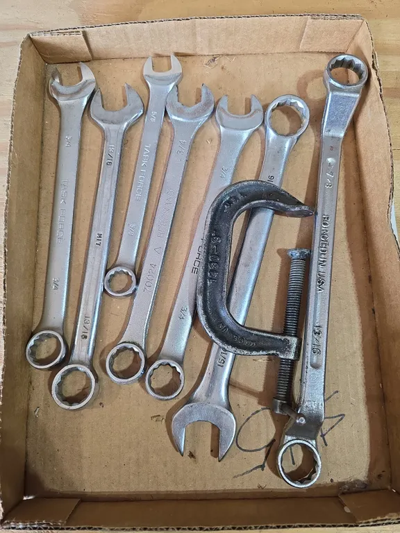 Combination Wrenches & C-Clamp