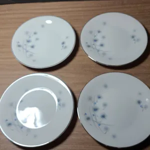 Harmony House Fine China Starflower Bread Saucers Set of 4