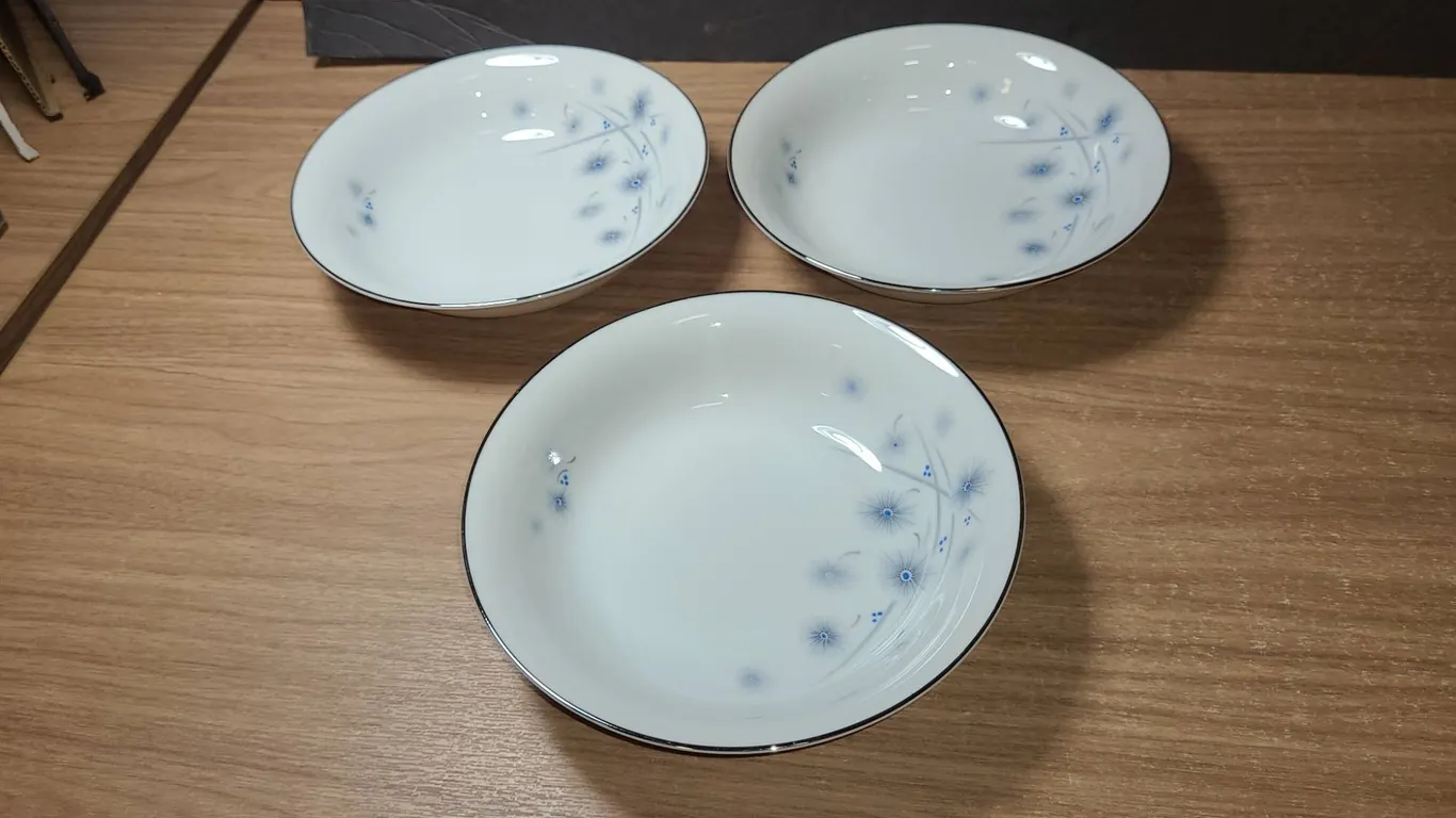 Nagoya Nippon Hand-Painted Porcelain Bowls Set of Three