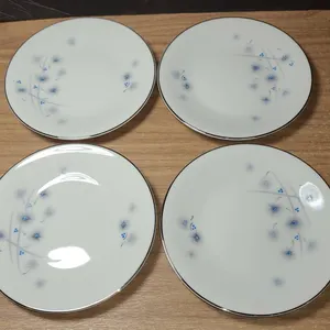Noritake Progression Blue Charm Bread Plates Set of 4