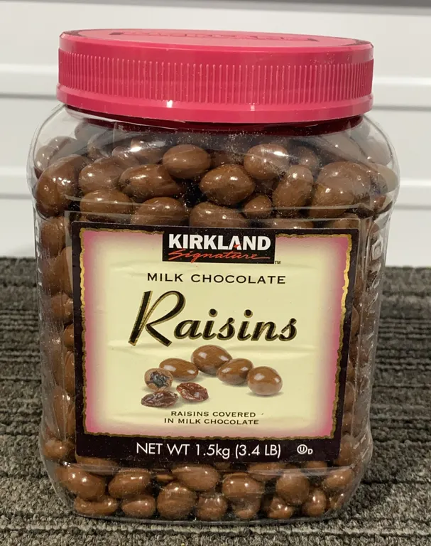 *NEW* Kirkland Signature Milk Chocolate Raisins, 3.4 Lb - Best By: 5/2027