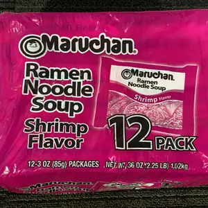 *NEW* Maruchan Ramen Noodle Soup Shrimp Flavor, 12 Pack - Best By: 6/2027