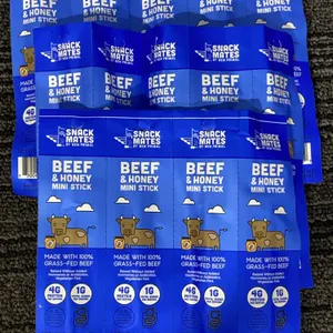 *NEW* New Primal Snack Mates Beef & Honey Mini Meat Sticks, Qty 14 - Best By: 8/2027