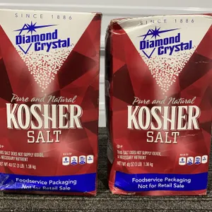 *NEW* 2 Pack, Diamond Crystal Pure & Natural Kosher Salt - Best By 3 Years After Opening