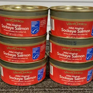 *NEW* Vital Choice Wild Alaskan Sockeye Salmon, Qty 6 - Best By: 6/2029