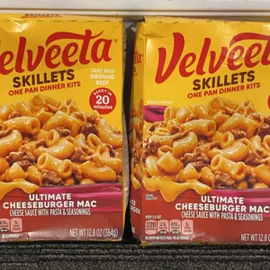 *NEW* 2 Pack, Velveeta Skillet Ultimate Cheeseburger Mac One Pan Kit, 12.8 Oz Each - Best By: 1/2027