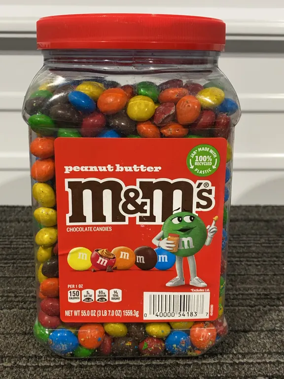 *NEW* M&M's Peanut Butter Chocolate Candy, 55 OZ - Best By: 3/2027