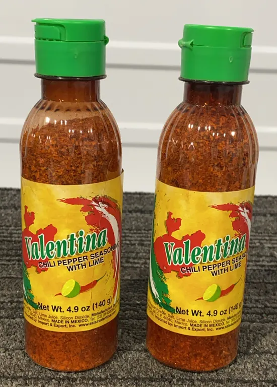 *NEW* 2 Pack, Valentina Chili Pepper Seasoning With Lime, 4.9 Oz Each - Best By: 10/2029