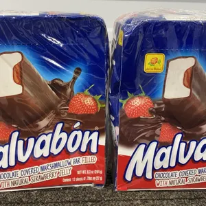 *NEW* 2 Pack,  De La Rosa Malvabón Chocolate-Covered Marshmallow, 12 Ct Each - Best By: 6/2027