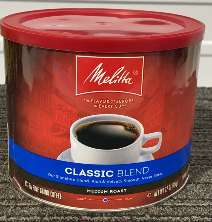 *NEW* Melitta Classic Blend Ground, Medium Roast Coffee, 22 Oz - Best By: 9/2027
