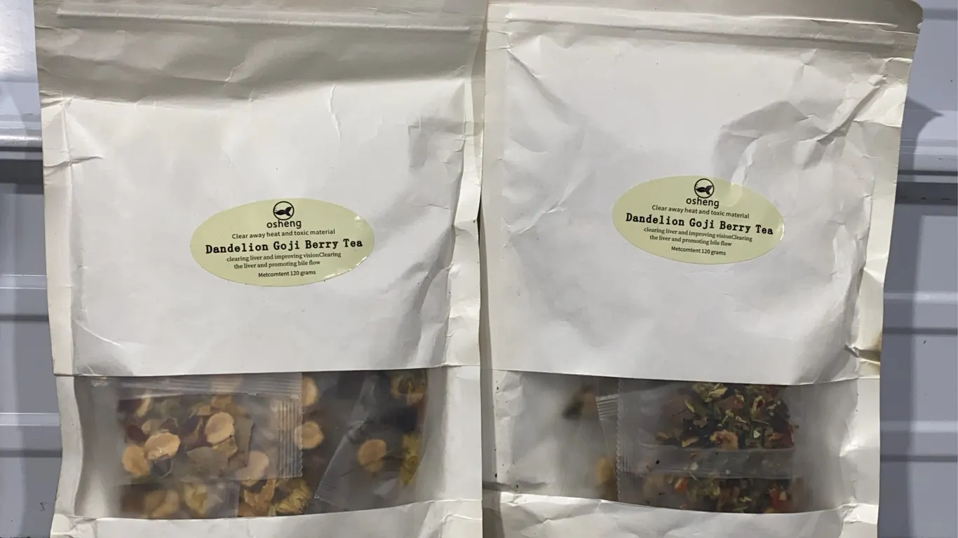 *NEW* 2 Pack, osheng Dandelion Goji Berry Tea - Best By: 12/2026