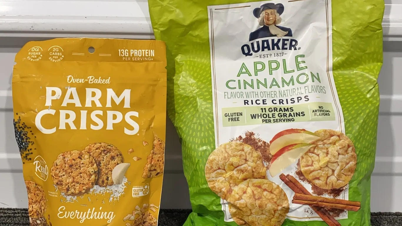 *NEW* Quaker Apple Cinnamon Rice Crisps & ParmCrisps Everything Cheese Snacks -Best By: 10/26 & 3/27
