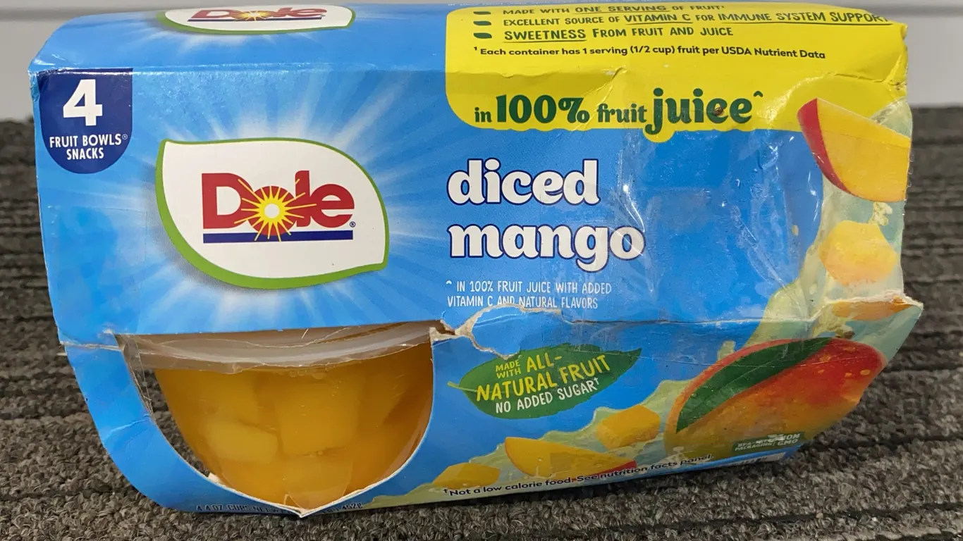 *NEW* Dole Fruit Bowls Diced Mango in 100% Juice, 4 pack - Best By: 4/2027