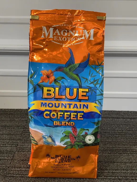 *NEW* Magnum Exotics Blue Mountain Coffee Blend Whole Bean Coffee, 2 lb - Best By: 8/2027