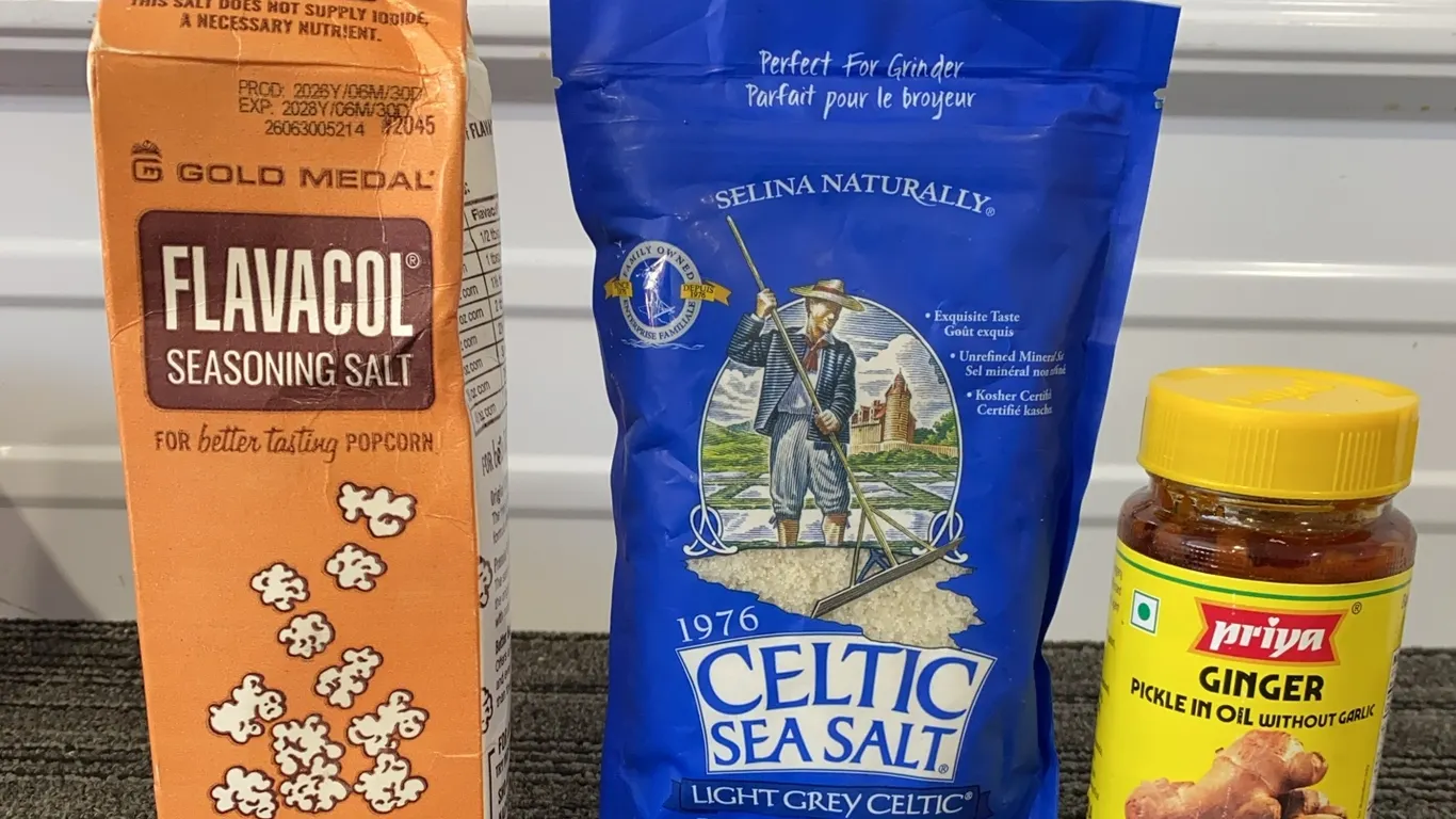 *NEW* Pantry Variety Lot: Flavacol, Celtic Sea Salt, & Priya Ginger Pickle - Best By: See Photos