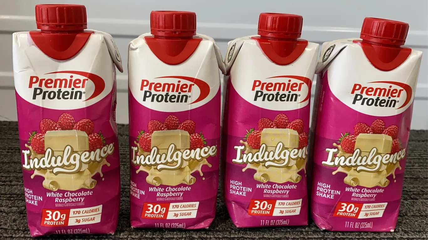 *NEW* Premier Protein Indulgence White Chocolate Raspberry Shake, Qty4 - Best By: 9/2026