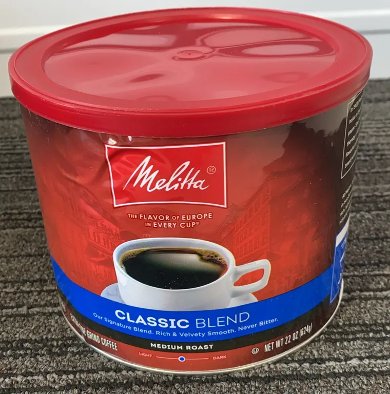 *NEW* Melitta Classic Blend Ground, Medium Roast Coffee, 22 Oz - Best By: 9/2027
