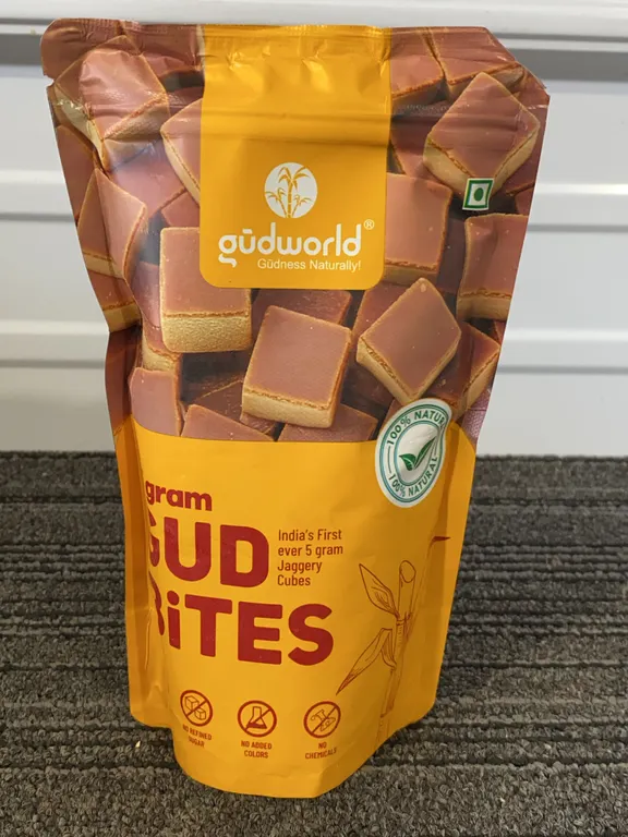 *NEW* Gudworld 5 gram Gud Bites Jaggery Cubes - Best By: 11/2027