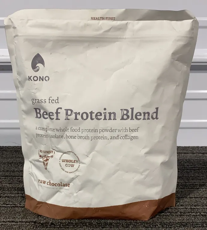 *NEW* Kono Raw Chocolate Beef Protein Blend, 29.6 Oz - Best By: 12/2027