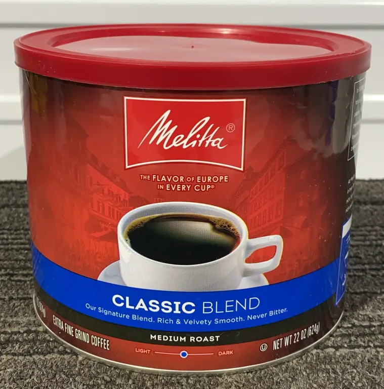 *NEW* Melitta Classic Blend Ground, Medium Roast Coffee, 22 Oz - Best By: 9/2027