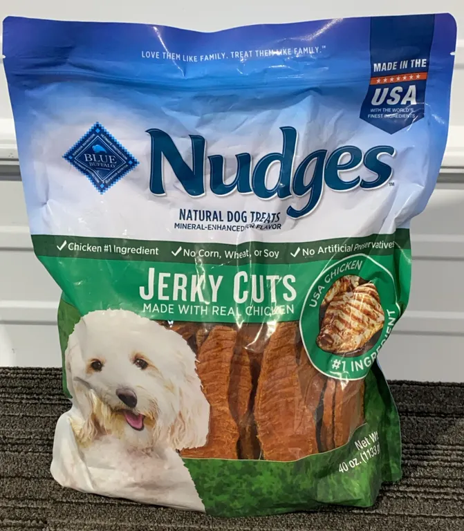 *NEW* Blue Buffalo Nudges Jerky Cuts Chicken Dog Treats, 16 Oz - Best By: 9/2027