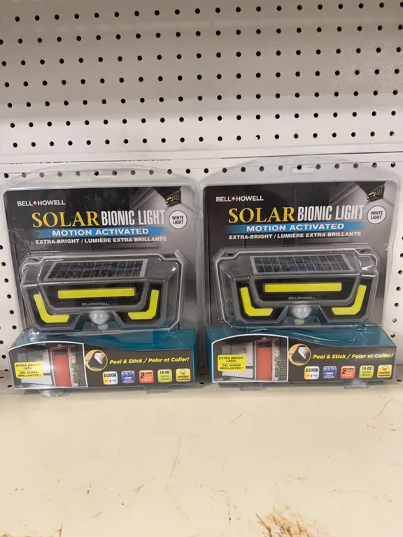 Solar powered motion detected lights