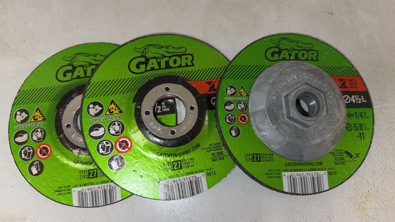 4 1/2 inch gator, metal grinding wheels