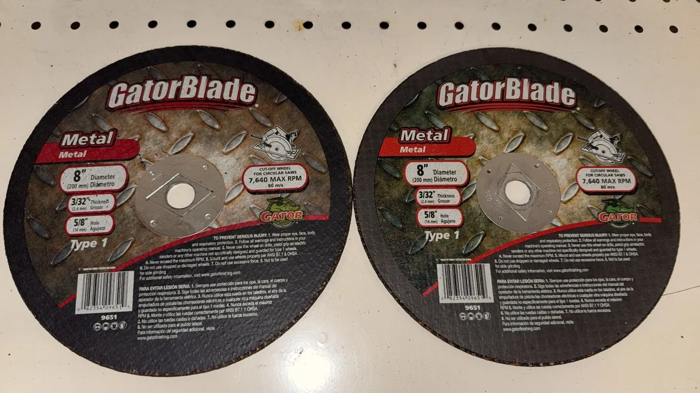 Gator Blayed 8 inch metal cut off wheels