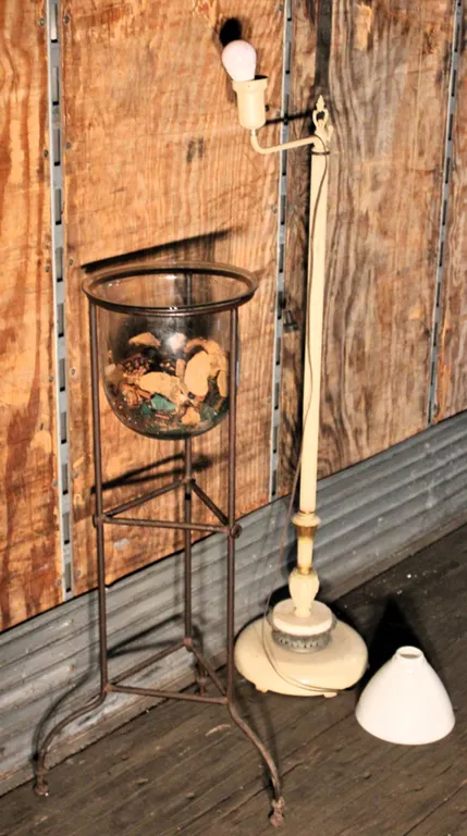 Metal Planter Stand and Floor Lamp