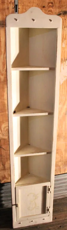 Tall Corner Wood Cabinet with Lower Door