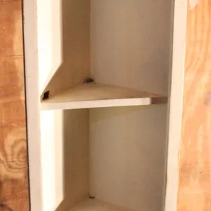 Tall Corner Wood Cabinet with Lower Door