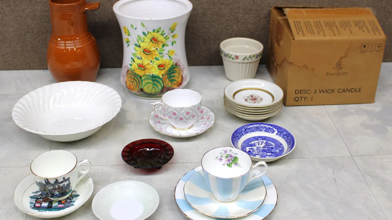 Ceramics: Bone China, Bird Bottle, Candle