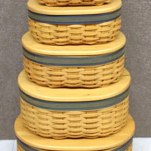 Longaberger Harmony Baskets Set of 5 Handwoven USA