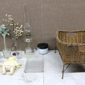 Glassware, Porcelain, Doll & Basket
