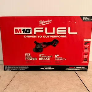 2980-22 M18 Angle Grinder w/ 2 M18 6.0 high output XC Batteries and charger