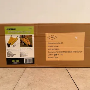 88lbs Folding Wheelbarrow w/ Cover