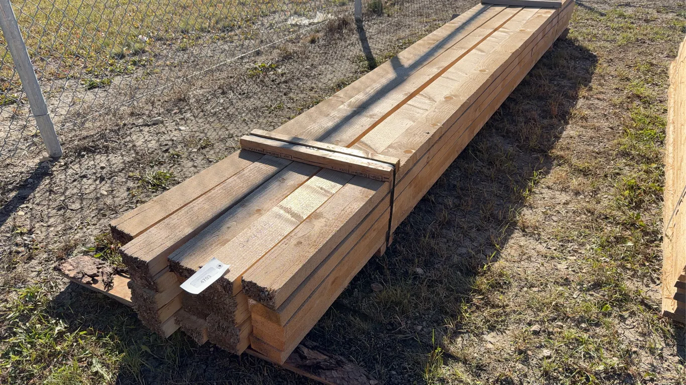 LUMBER: Approx 25 2x4x12 Rough cut spruce