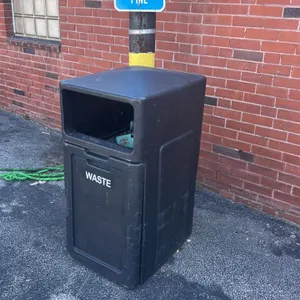 Outdoor poly trash bins