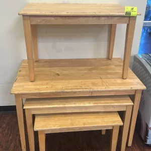 Set of 48”x30”, 40”x24”, 30”x18” Wooden nesting tables