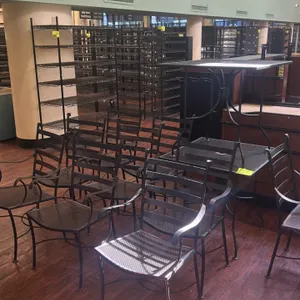 (2) 30” Metal table with (8) chairs