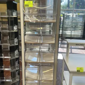 Laminate 4 sided portable multi tier rotating merchandiser