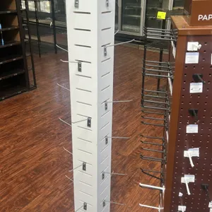 Laminate 4 sided portable multi tier rotating merchandiser