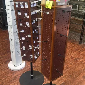 Laminate 4 sided portable multi tier rotating merchandiser