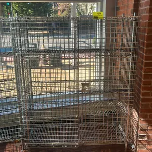 50”x20” Metro multi tier chrome wire security cage