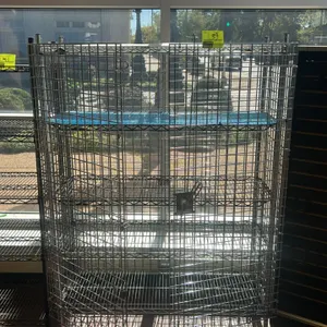50”x20” Metro multi tier chrome wire security cage