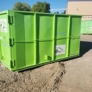 20-yard roll-off dumpster container. Features rear double barn doors and a 36" hook height hooklift interface. Marked Container #2007. Dimensions: 11'