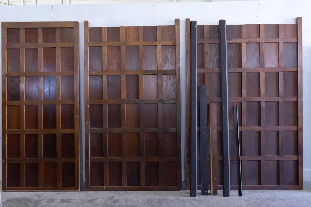 3 GRID LATTICE DESIGN WOODEN WALL PANELS