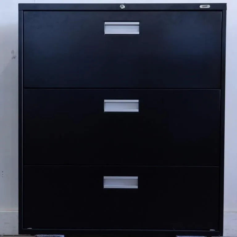 STAPLES 3 DRAWER METAL LATERAL FILING CABINET