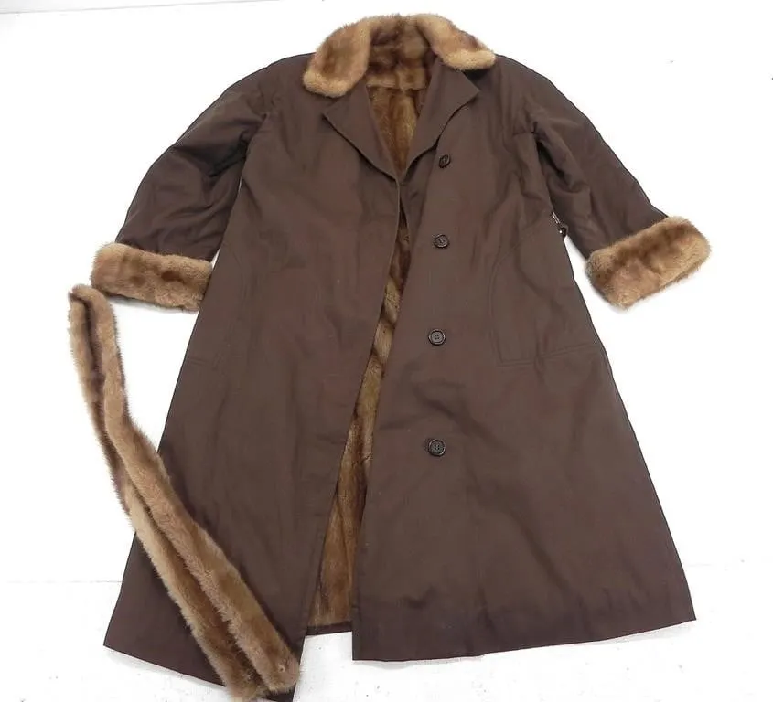ANDREA HAUTE COUTURE MINK FUR LINED COAT